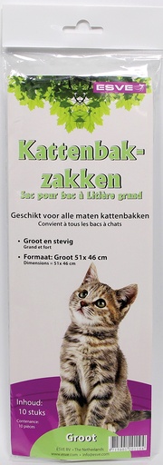 [E20110] ESVE Kattenbakzak Groot Rol 10 st.