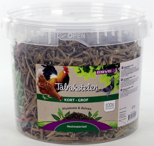 [E20504] ESVE Tabakstelen Emmer kort grof 5 ltr.