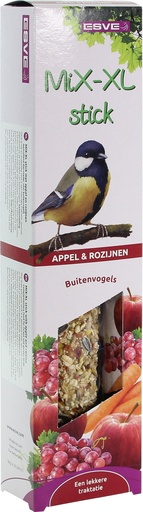 [E20745] MiX-XL stick Buitenvogel Appel+Rozijn 1 st.