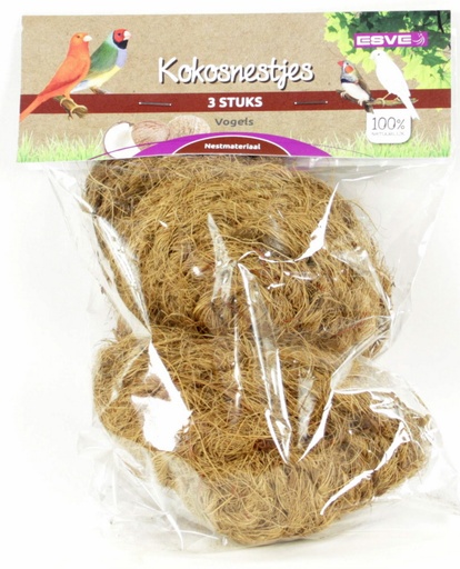 [E215011] ESVE Kokosnestjes Klein 3 st.