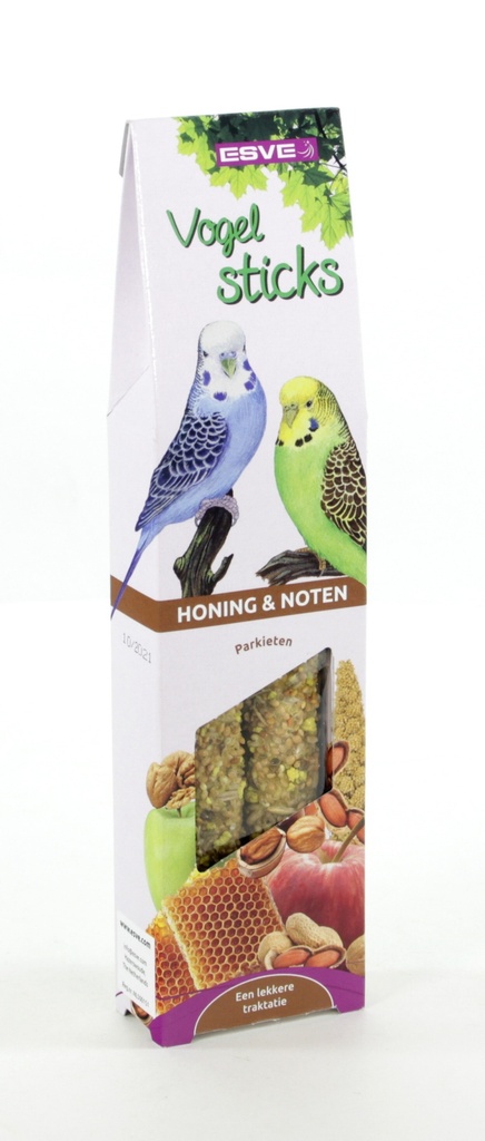 ESVE Vogelsticks Parkiet Honing en Noten 2 st.