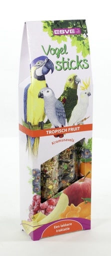 [E30155] ESVE Vogelsticks Pap.Tropisch Fruit 2 st.