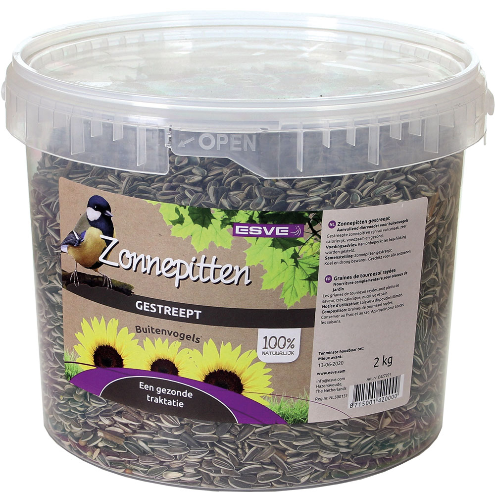 ESVE Zonnepitten Gestreept emmer 2 kg.