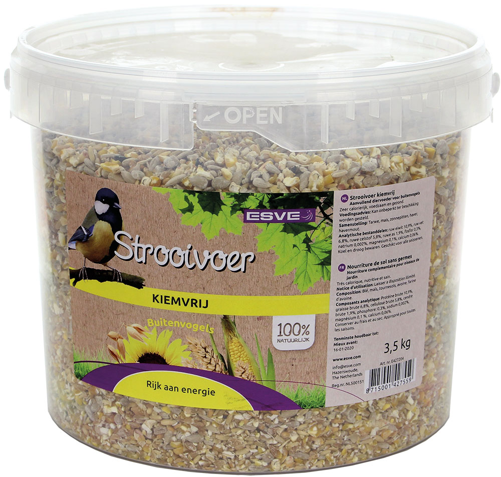 Strooivoer Kiemvrij emmer ESVE 3,5 kg.