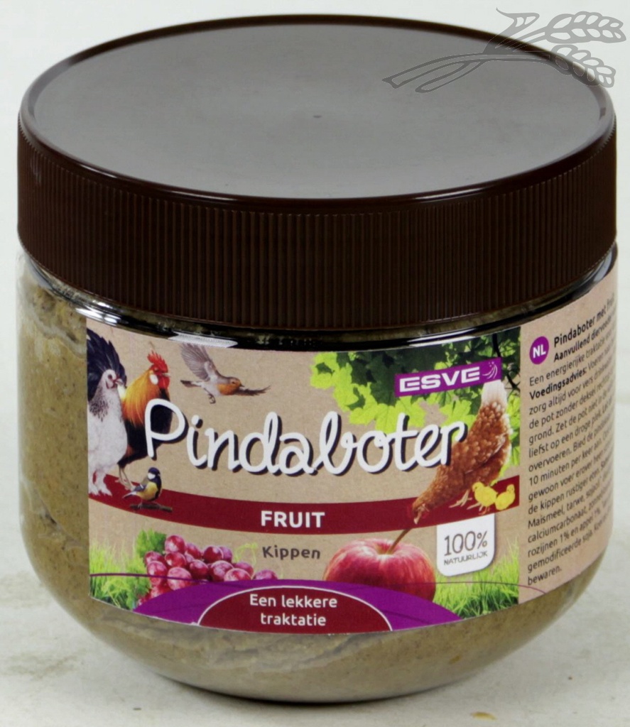 Pindaboter met Fruit voor Kippen