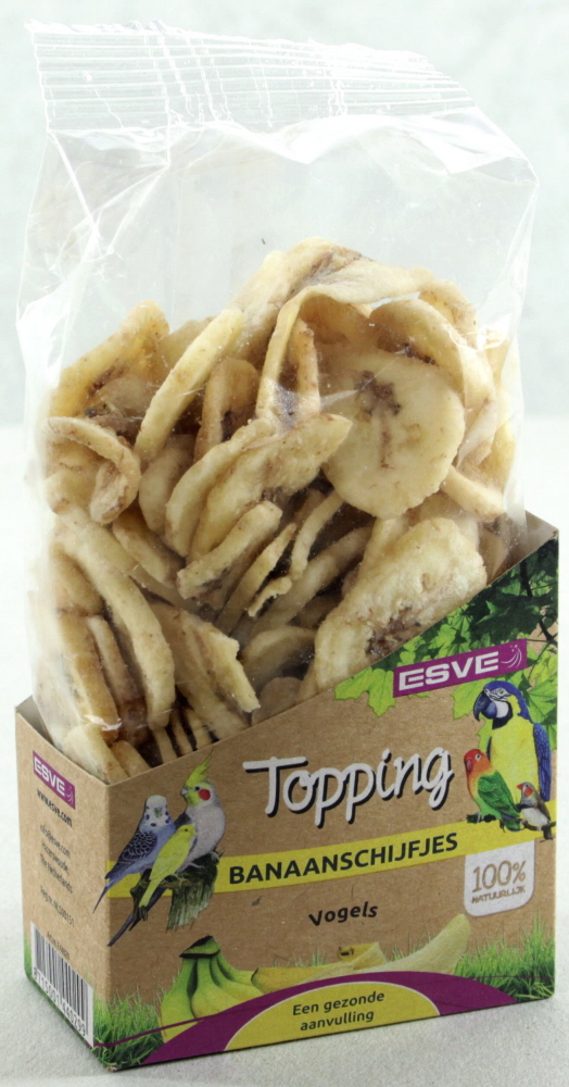 ESVE Topping Banaanschijfjes Vogel 125 gr.
