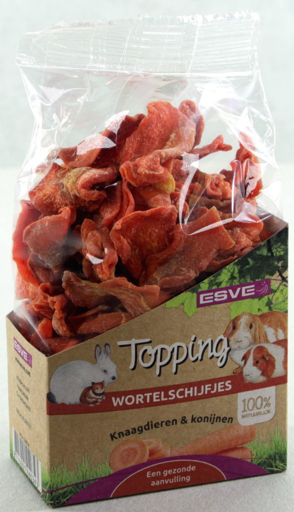 ESVE Topping Wortelschijfjes Knaagdier 125 gr.