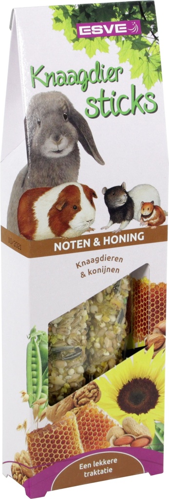 Knaagdiersticks Noten en Honing 2 st.