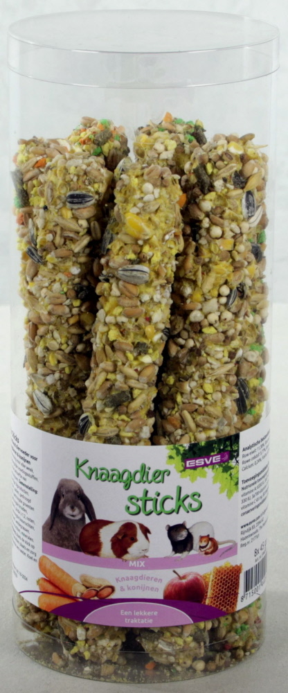 Knaagdiersticks Mix Koker 8 st.