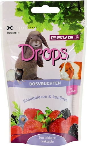 [E804001] ESVE Knaagdier Drops Bosvruchten 75 gr.