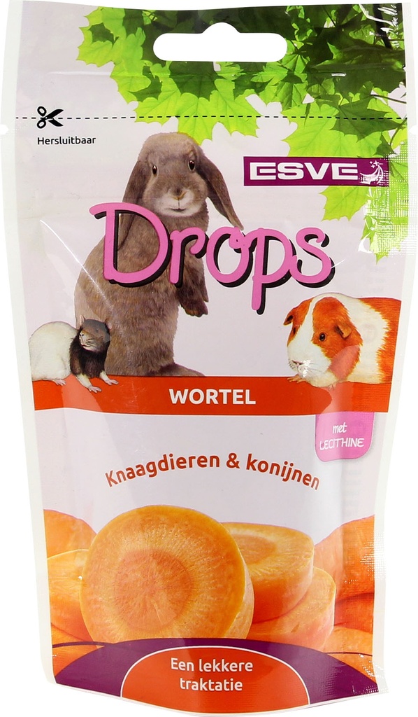 Knaagdier Drops Wortel 75 gr.