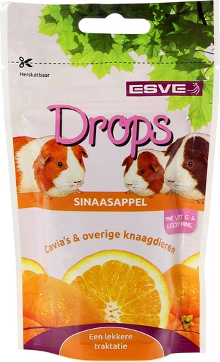 [E804005] ESVE Knaagdier Drops Sinaasappel 75 gr.