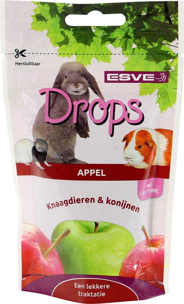 ESVE Knaagdier Drops Appel 75 gr.