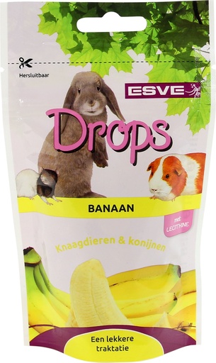 [E804007] ESVE Knaagdier Drops Banaan 75 gr.