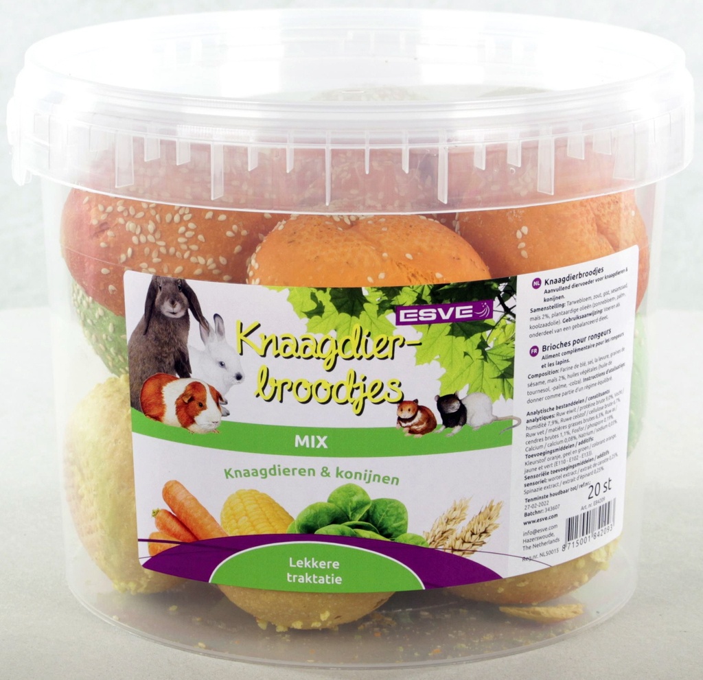ESVE Knaagdierbroodjes Mix-Bo s Emmer 18 x 1 st.