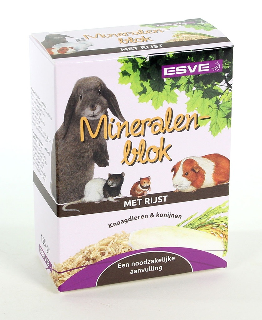 Mineralenblok met Rijst 1 st.