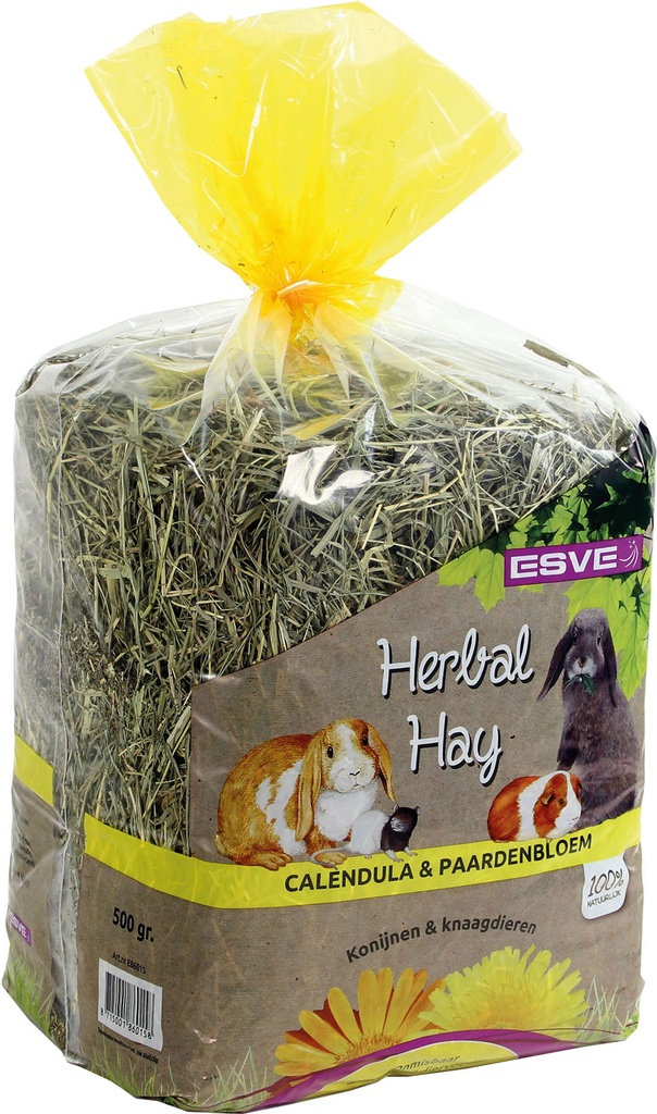 Herbal Hay Calendula&Paardenbloem 6 x 500 gr.