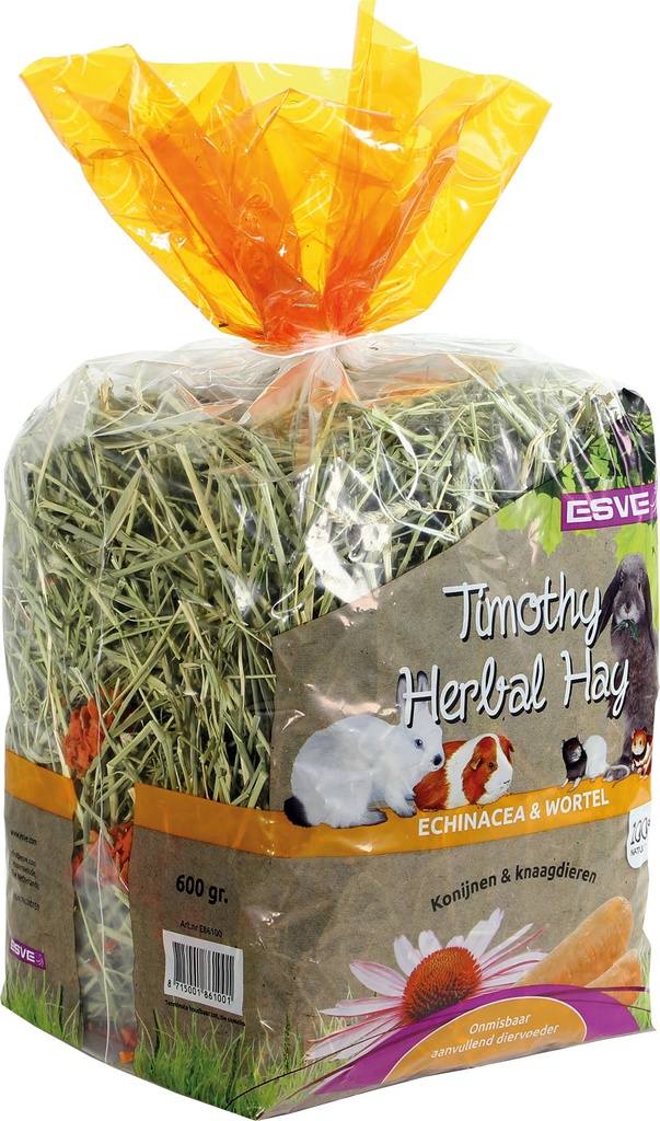 Timothy Hay Echinacea & Wortel 6 x 600 gr.