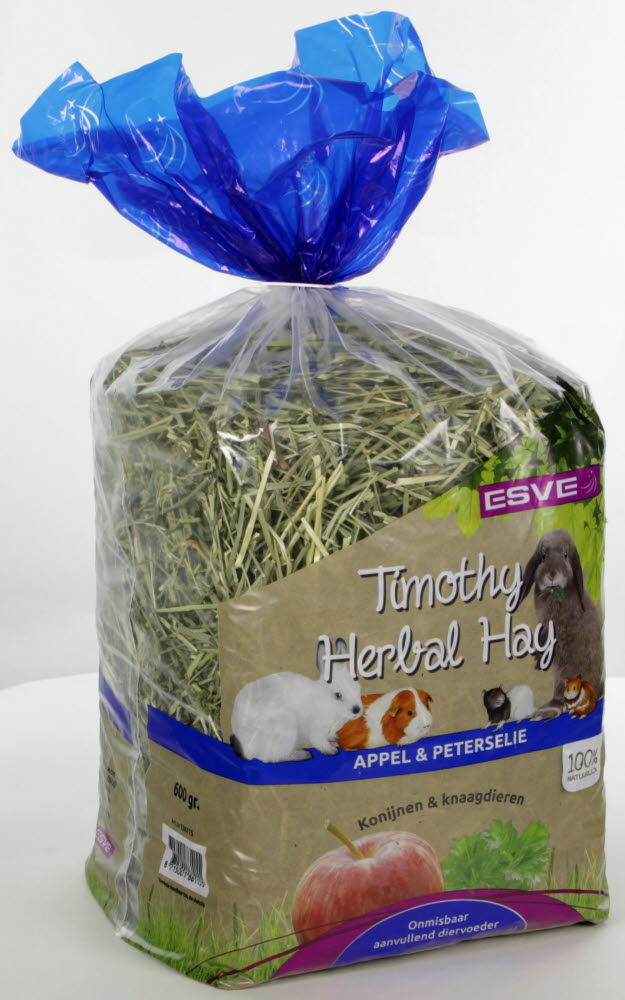 Timothy Hay Appel & Peterselie 6 x 600 gr.