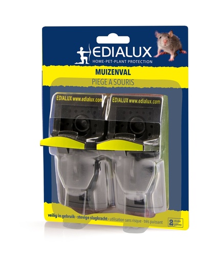 [EDL03321] Edialux Muizenval kunststof 2 st.