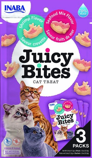 [FP00828] Inaba Juicy Bites Shrimp & Seafood Mix (6 x 3 x 11,3 gr.)