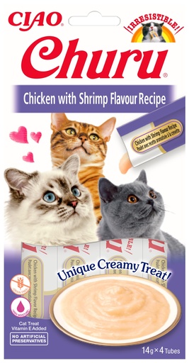 [FP70074] Inaba Churu Chicken & Shrimp (12 x 4 x 14 gr.)