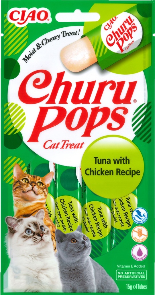Inaba Pops Tuna & Chicken (12 x 4 x 15 gr.)