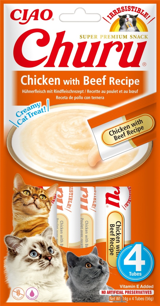Inaba Churu Chicken & Beef (12 x 4 x 14 gr.)