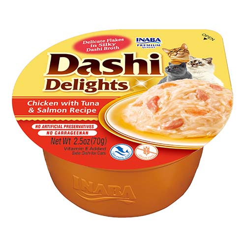 [FP73060] Inaba Dashi Delights Chicken Tuna Salmon 6 x 70 gr.