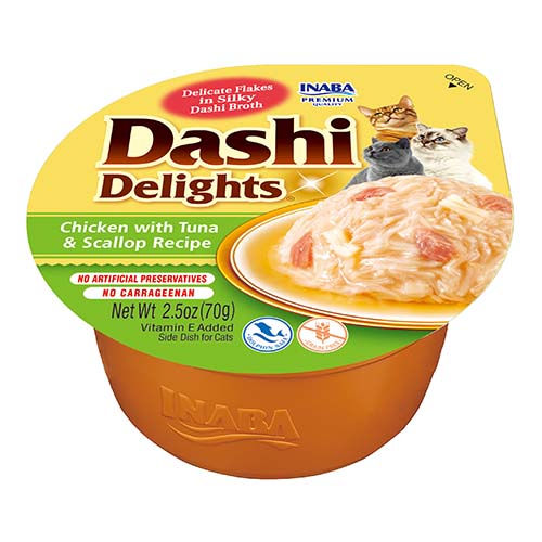 Inaba Dashi Delights Chicken Tuna Scallop 6 x 70 gr.