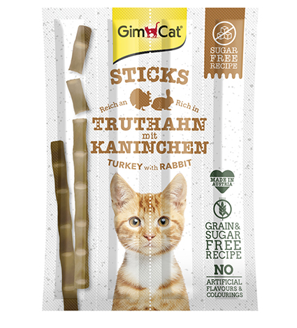 [GIM0813] Gimcat Sticks Kalkoen & Konijn 4 st.