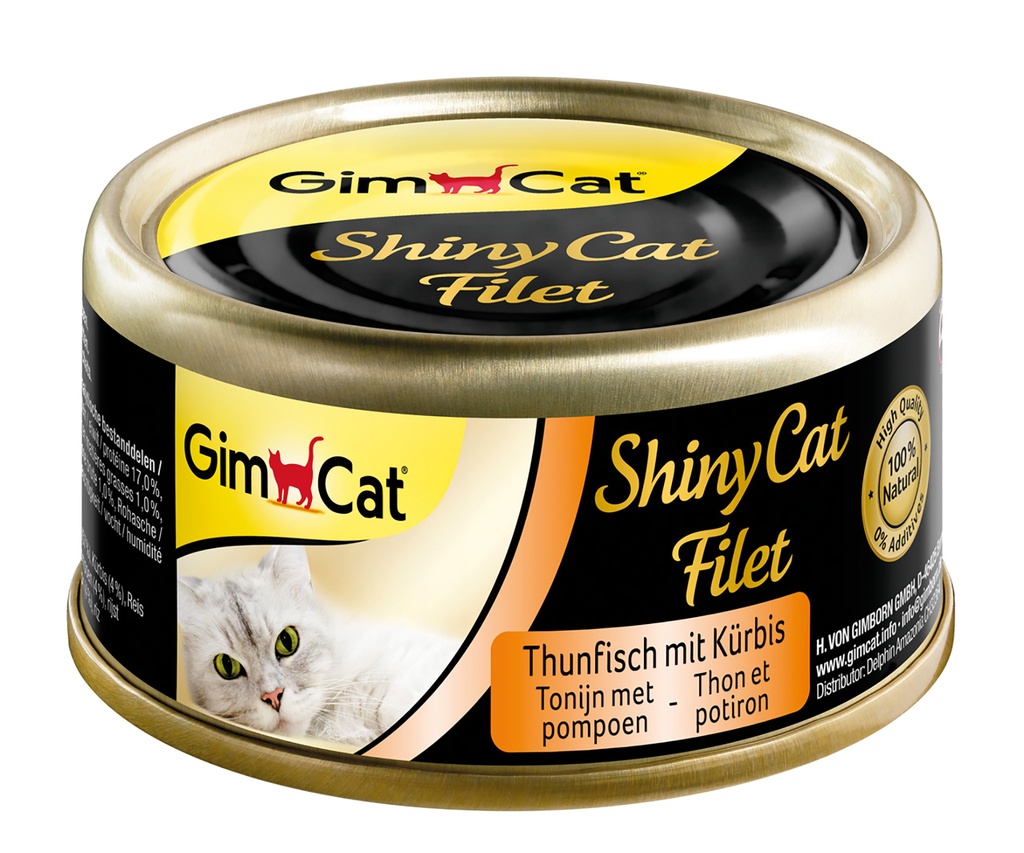 ShinyCat Blik Filet Tonijn & Pompoen 24 x 70 gr.