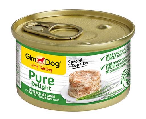 [GIM3041] GimDog LD Pure Delight Kip met Lam 12 x 85 gr.