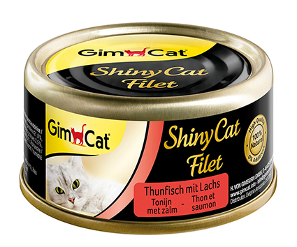 [GIM4201] ShinyCat Blik Filet Tonijn & Zalm 24 x 70 gr.