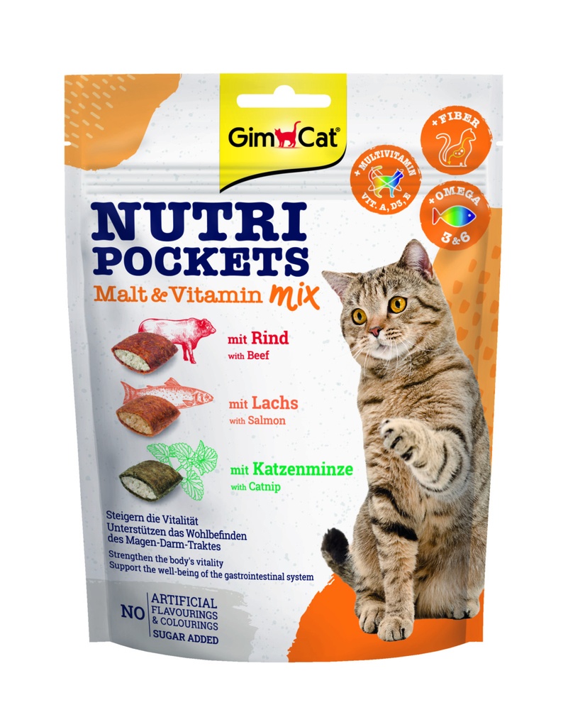 GimCat Nutri Pockets Malt-Vitaminemix 150 gr.