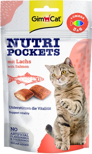 [GIM9206] GimCat Nutri Pockets Zalm 60 gr.