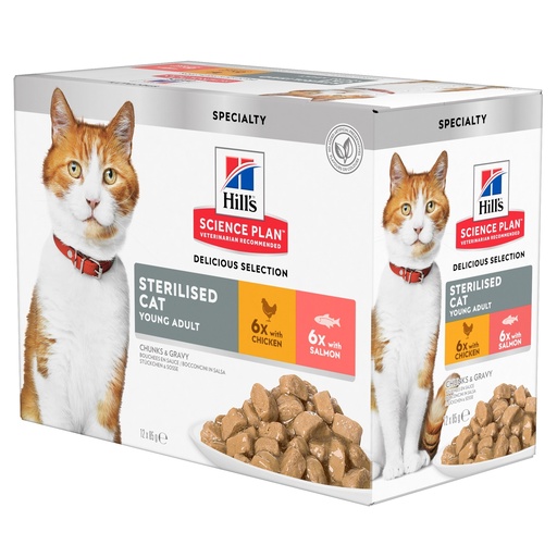 [H1943EA] Hills Feline Pouch MP Sterilised (12 x 85 gr.)