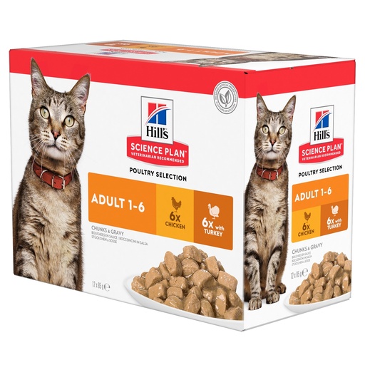 [H2117EA] Hills Feline Pouch MP Adult Poultry (12 x 85 gr.)