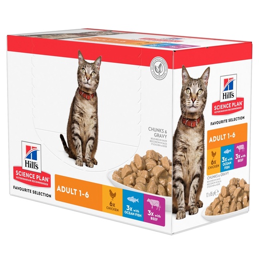 [H2118EA] Hills Feline Pouch MP Adult Classic (12 x 85 gr.)