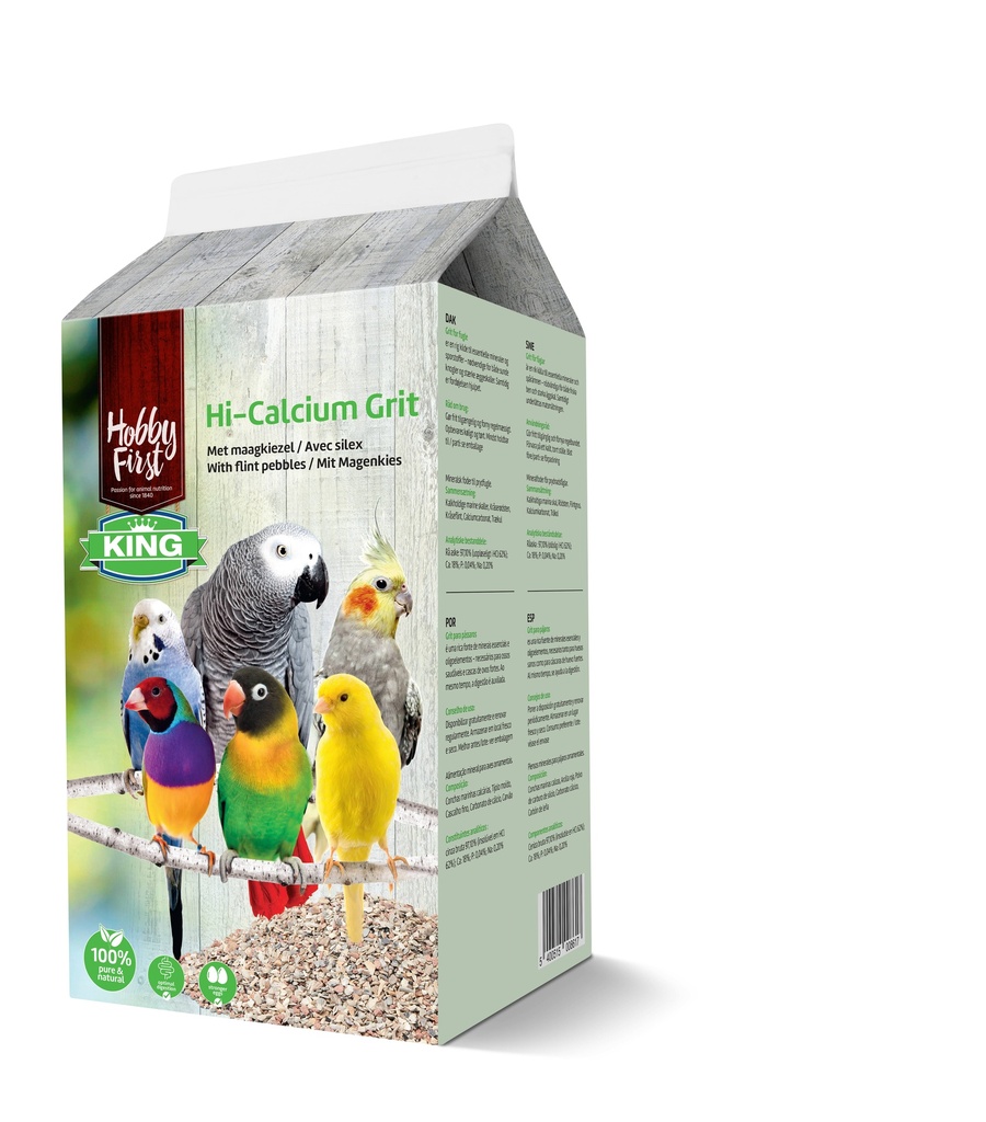 HobbyFirst King Hi-Calcium Grit 6 x 1,5 kg.