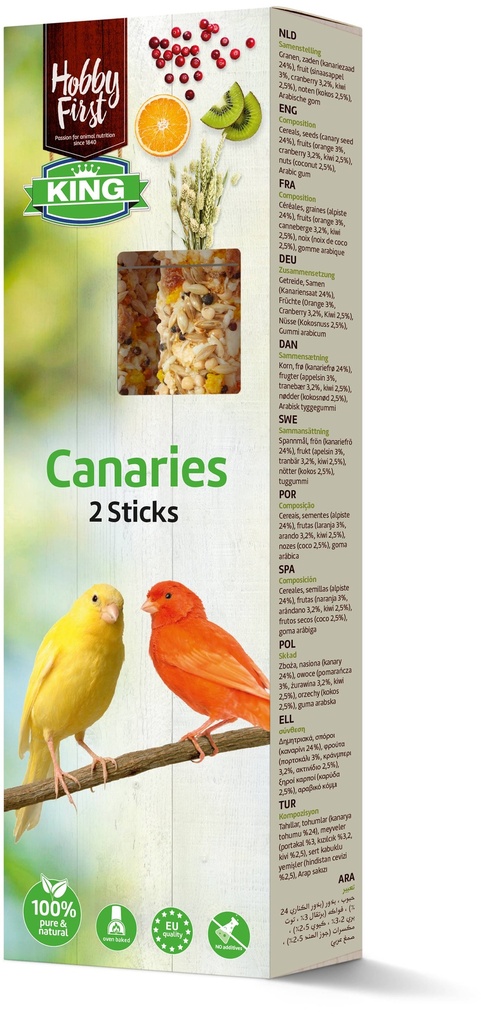 HobbyFirst King Sticks Kanarie Fruit 10 x 60 gr.