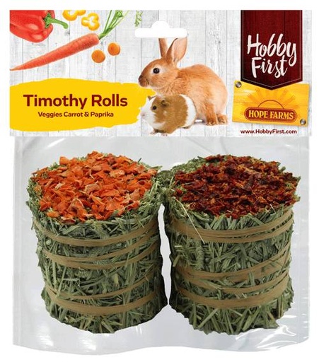 [HF663780] Hope Farms Timothy Rolls Veggies Wortel & Paprika 4 x 200 gr.