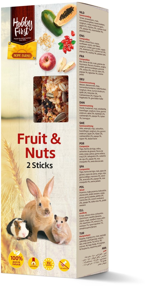 HF Sticks Small Animals Fruit & Nuts 8 x 180 gr.