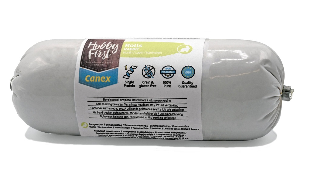 HobbyFirst High Protein Rolls Rabbit 12 x 400 gr.