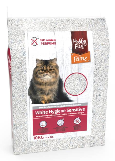HobbyFirst Cat White Hygiene Sensitive. 12 ltr.