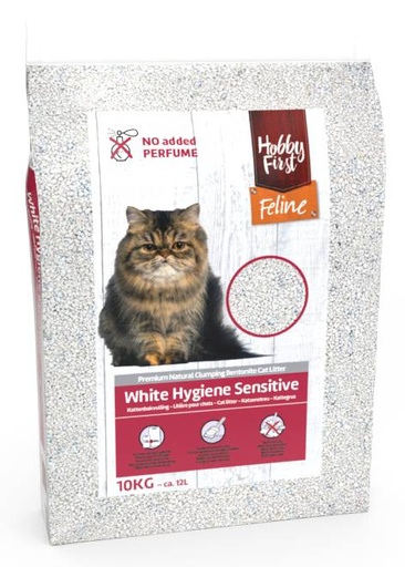 [HF981093] HobbyFirst Cat White Hygiene Sensitive. 12 ltr.