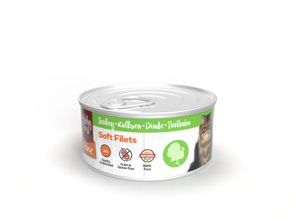 HobbyFirst Feline Soft Filets Kalkoen 12 x 70 gr.