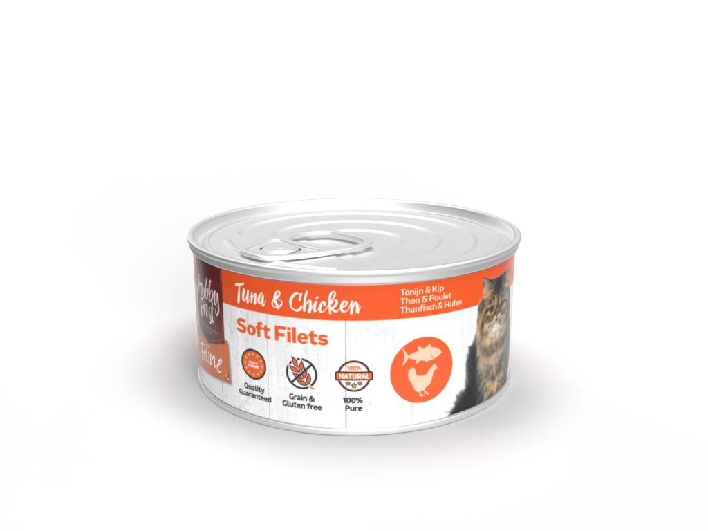 HobbyFirst Feline Soft Filets Tonijn & Kip 12 x 70 gr.