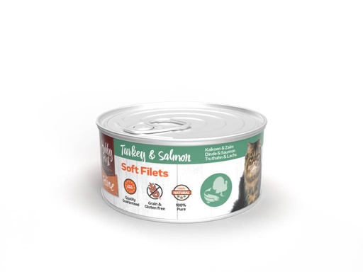 [HF981234] HobbyFirst Feline Soft Filets Kalk. & Zalm 12 x 70 gr.