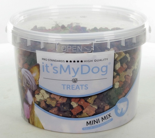 [IMD45226] it's My Dog Treats Mini Mix XL Bucket 1,8 kg.